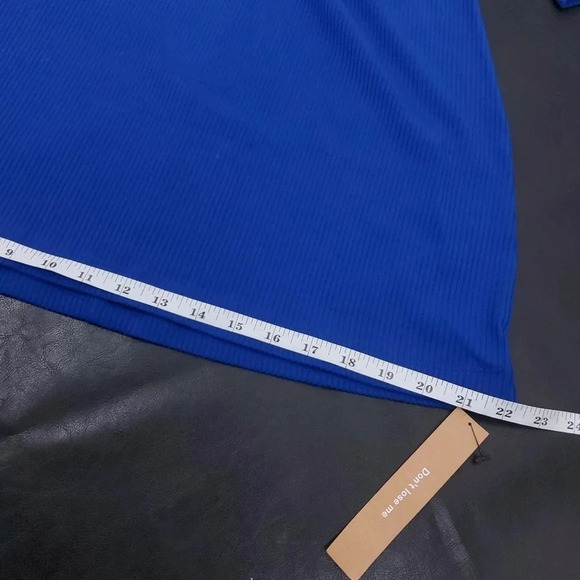 Reformation Dress Kensy Cutout Blue Stretch Knit Mini Size XL NWT - Picture 12 of 15